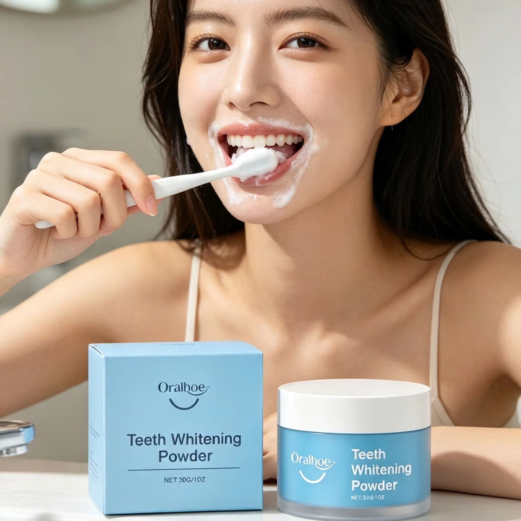 Teeth Whitening Levels - Oralhoe Tooth Powder for Brushing Teeth