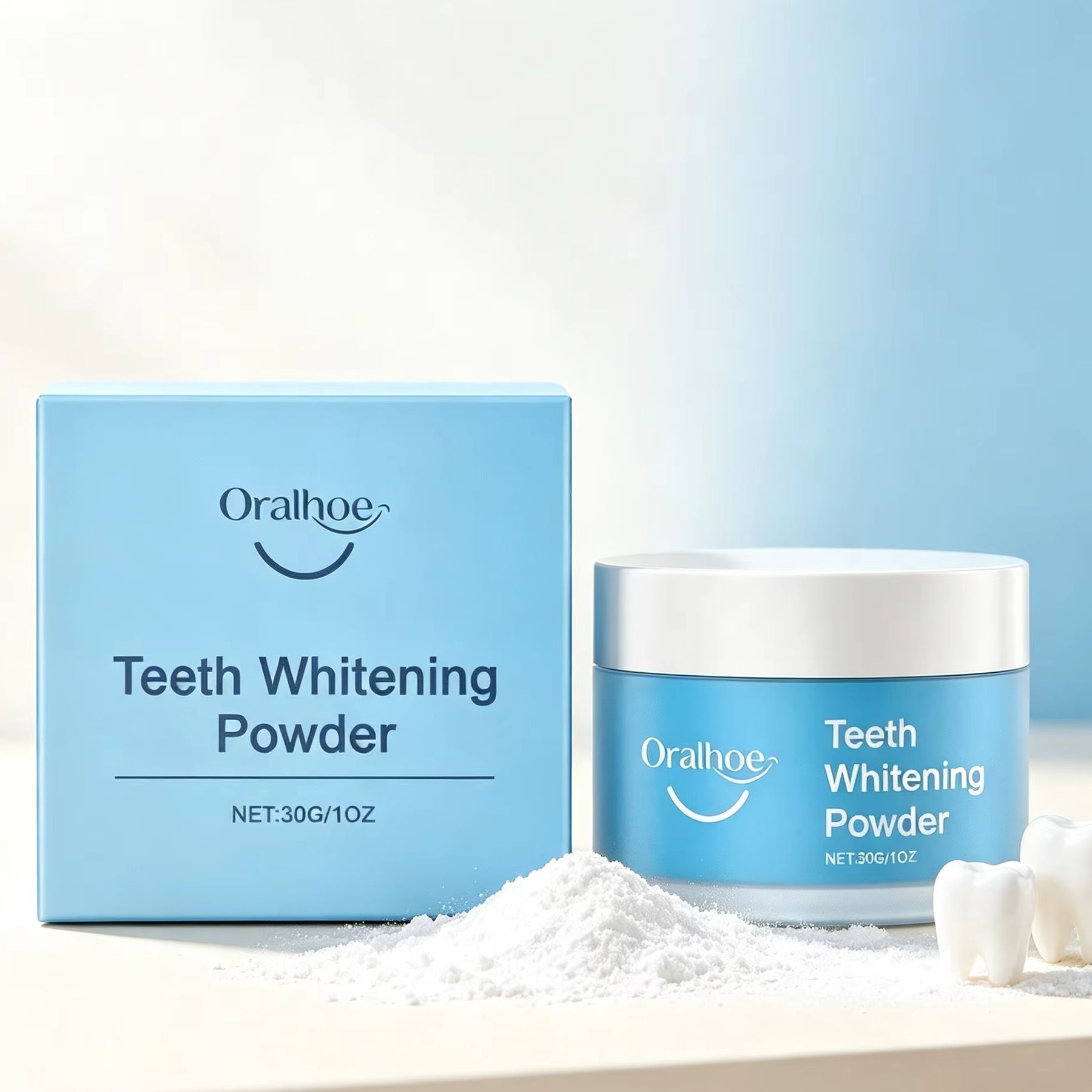 Oralhoe Tooth Powder for Brush - огляд і ціна Teeth Whitening Levels