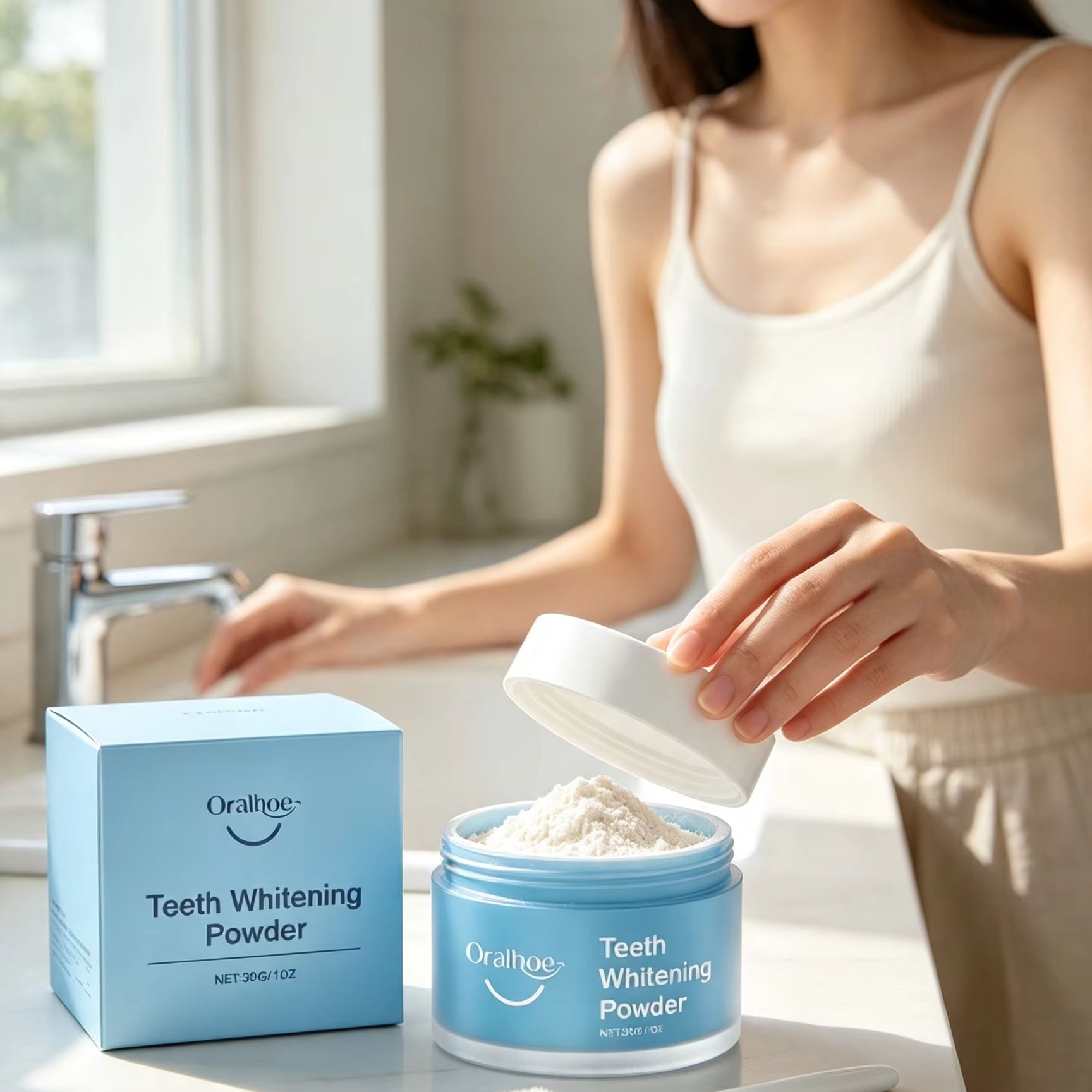 Oralhoe Tooth Powder for Brush - огляд і ціна Teeth Whitening Levels