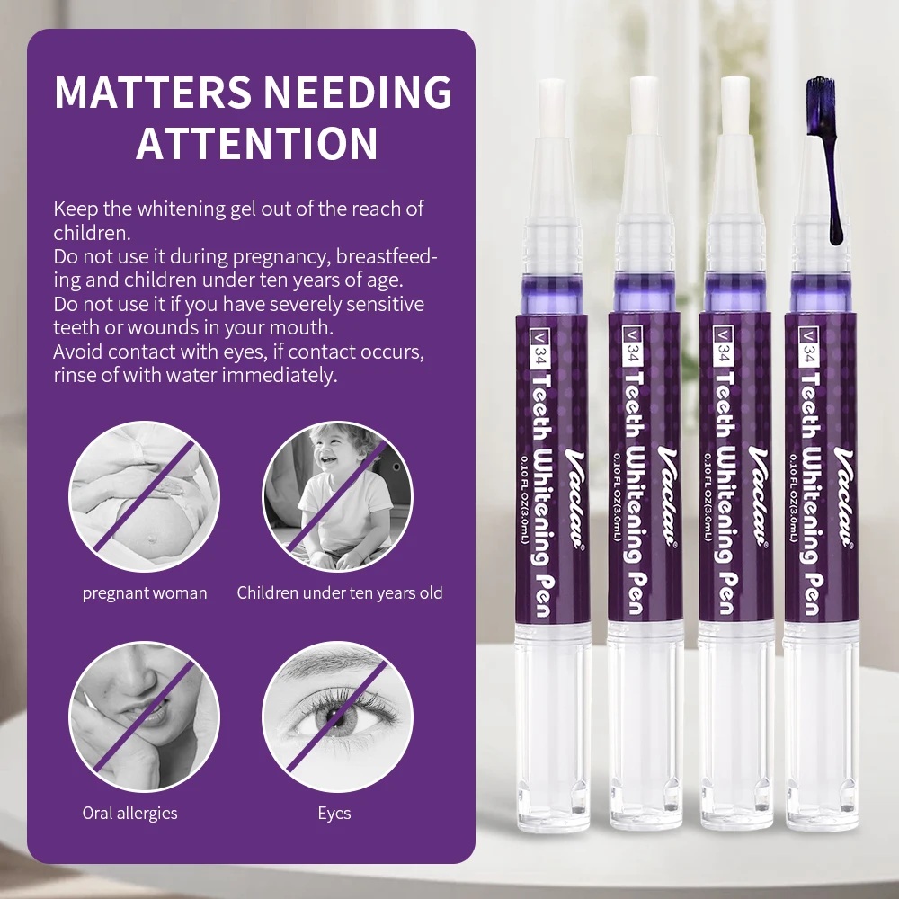 Vaclav V34 Purple teeth whiten - огляд і ціна Teeth Whitening Levels