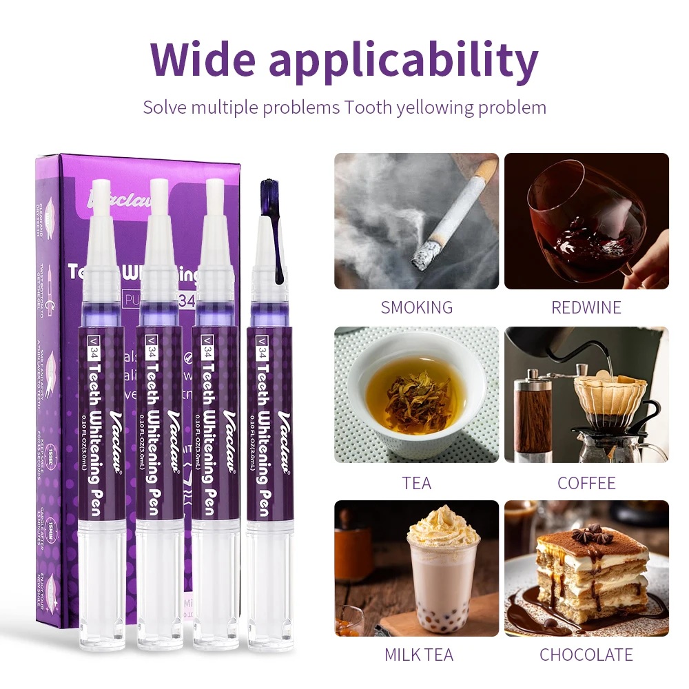 Vaclav V34 Purple teeth whiten - огляд і ціна Teeth Whitening Levels